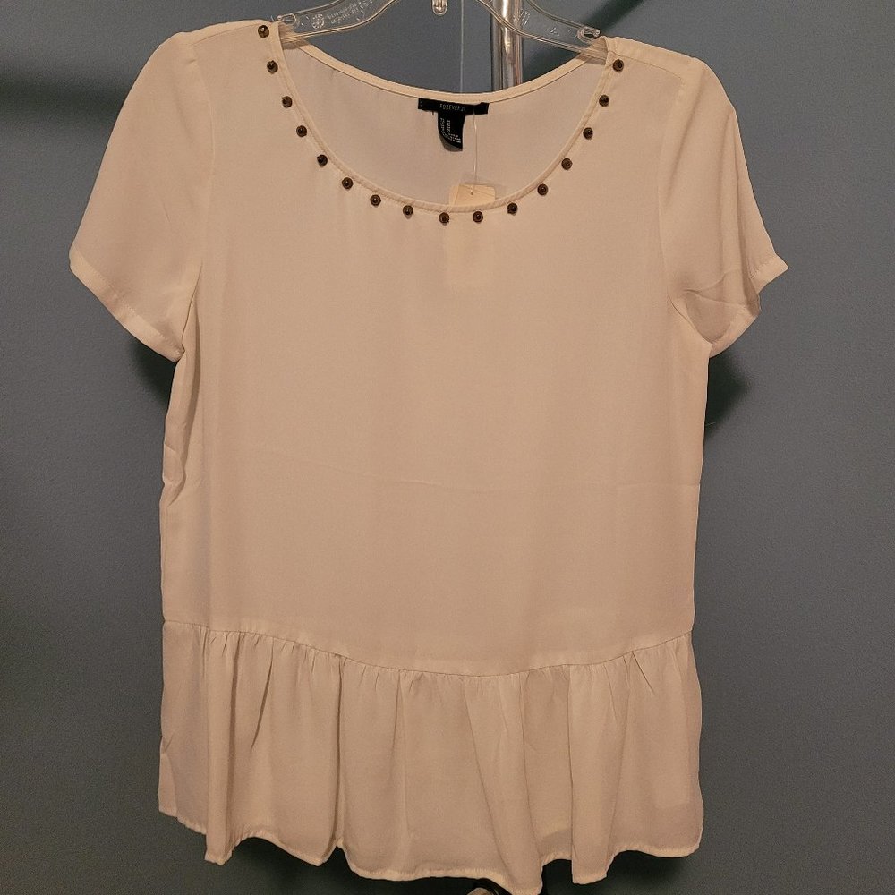 Forever 21.  Off White/Cream Top.  Size M.